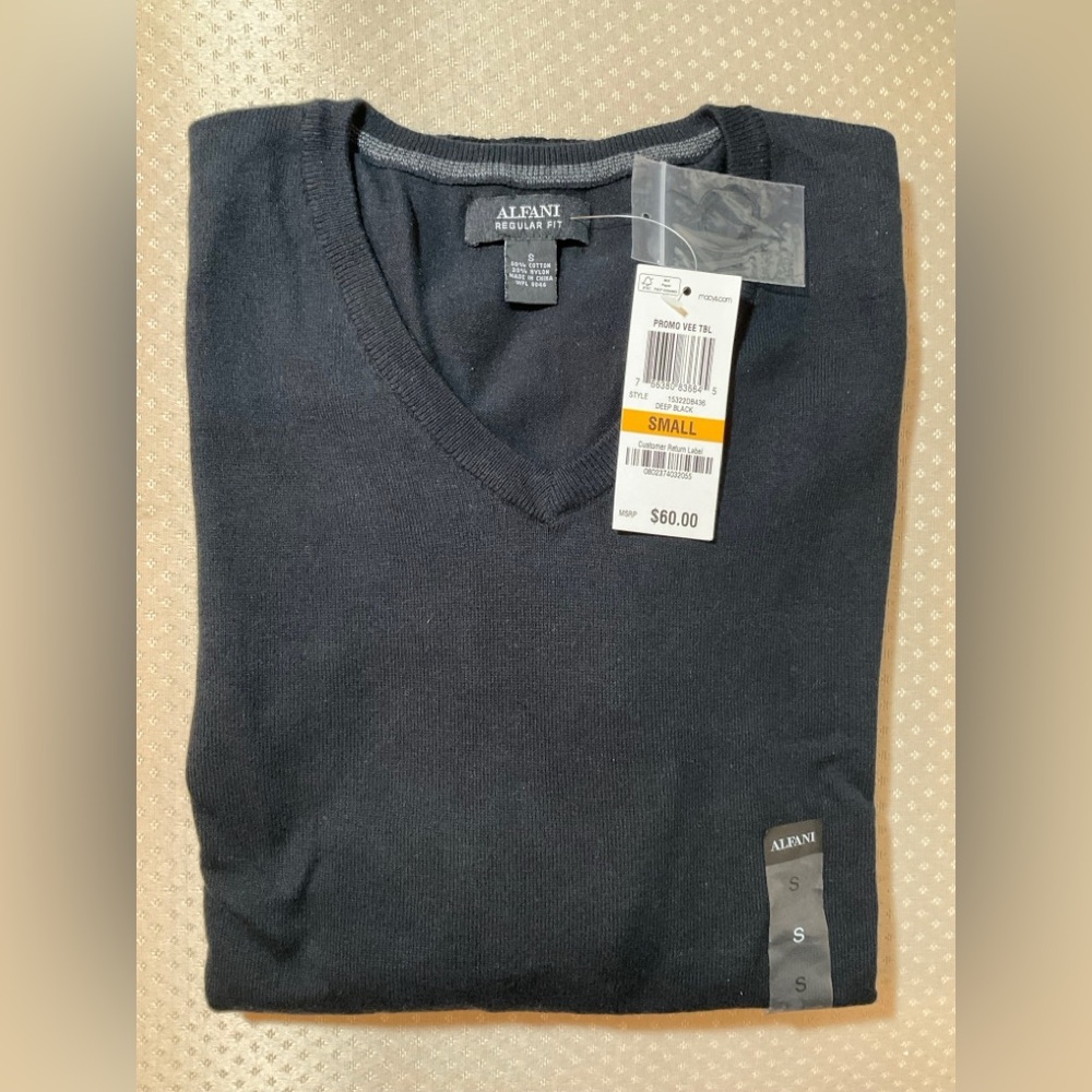 Alfani Men's Black Regular Fit Sweater